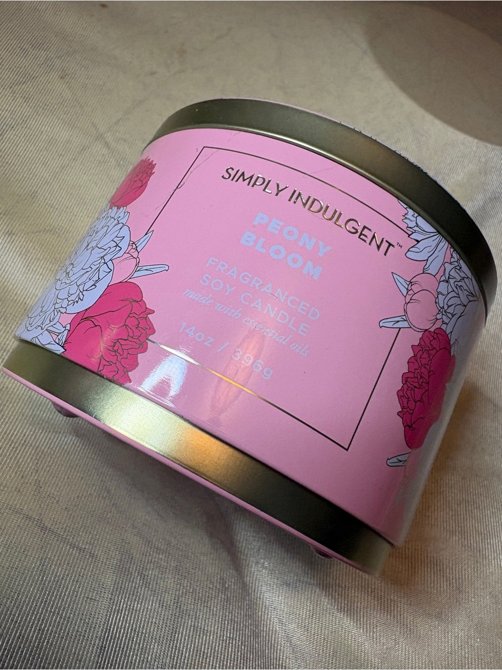 Simply Indulgent Peony Bloom Soy Candle